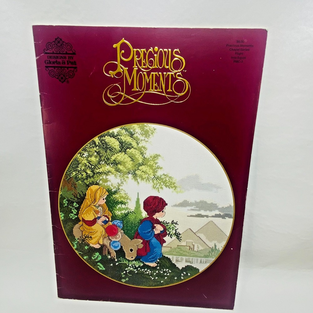 Precious Moments Cross Stitch Flight Egypt Chapel Series PMC-3 Gloria & Pat VTG